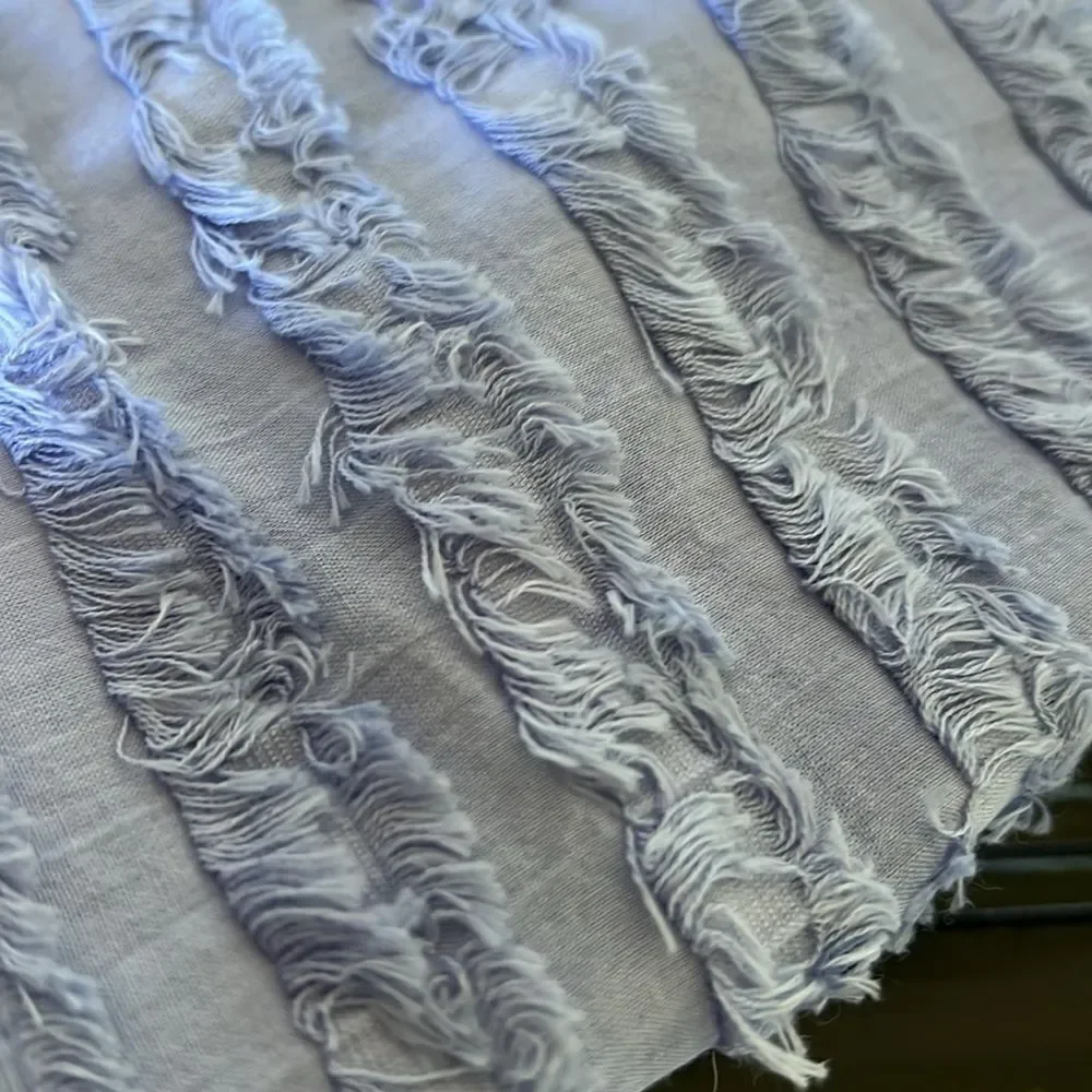 Pottery Barn Teen Textural Ombre Curtain  Marine Blue Color